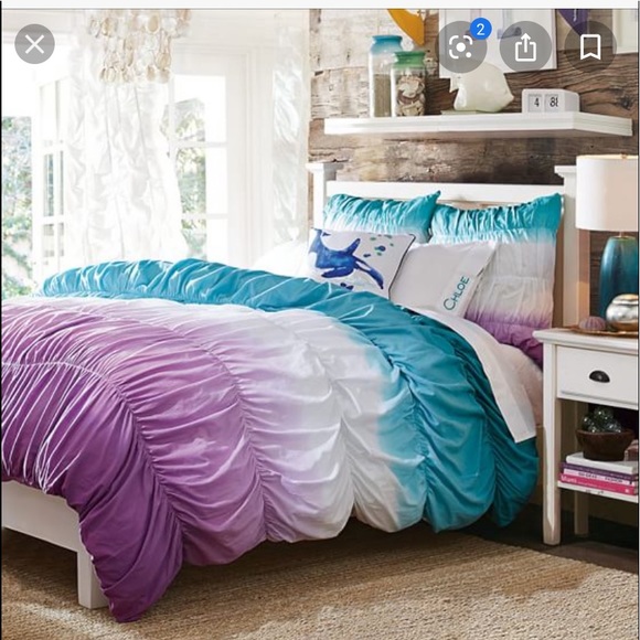 Pottery Barn Other - 🖼Surf dip dyed PB duvet. Queen
